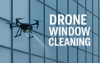 Window cleaning done by a drone