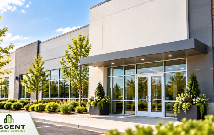 Commercial building maintenance Arlington Heights IL for a well-maintained professional property by Ascent Building Service.