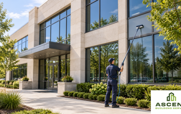 Commercial building exterior maintenance and window cleaning in Skokie, IL